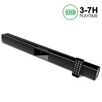 Soundbar 22-Inch Speaker for TV Sound bar 2.0 Channel Wired Wireless Bluetooth with Built-in Subwoofers and Batteries