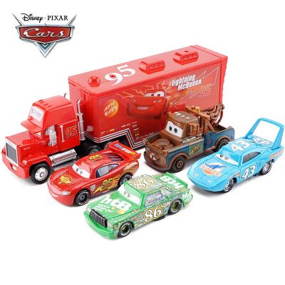 Pixar Racing 2 3ของเล่น Lightning Mcqueen Jackson Storm Mike Le Truck 1:55โมเดลรถอัลลอยของขวัญวันเกิดเด็ก