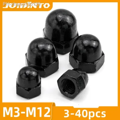 JUIDINTO 3-40pcs Metric Acorn Nuts M3 M4 M5 M6 M8 M10 M12 Domed Cap Nuts Crown Hex Nuts