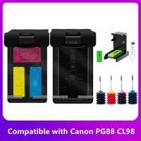 Compatible Refillable Ink Cartridge PG88 CL98 PG-88 CL-98 Compatible Printers Canon E500  E510  E600  E610 Ink Cartridges