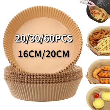 50PCS Air Fryer Parchment Paper Liners Non-Stick Disposable Paper Tray  Barbecue Plate Food Oven Kitchen Papel Freidora Aire