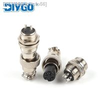 1 Set GX12 Nut Type 2/3/4/5/6/7 Pin Welding Male Female Electrical Wire Connector Aviation Socket Plug Panel Connectors DIY GO