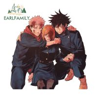 EARLFAMILY 13Cm X 12.4Cm Jujutsu Kaisen อะนิเมะญี่ปุ่นรูปการ์ตูนรถสติ๊กเกอร์ไวนิลการ์ตูนตกแต่งหมวกกันน็อค