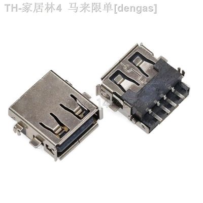 【CW】♘ↂ◊  10Pcs USB Type A Female Socket 180 Degrees 4PINS SMD 4Pins