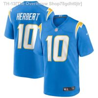 ♕▦┇ American Rugby NFL 10 mens Jersey Los Angeles Charger Justin Herbert Player Jersey