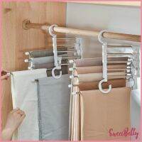 Sweet Belly  สแตนเลส ที่แขวนกางเกง ที่เก็บของในตู้เสื้อผ้า Foldable stretch pants rack