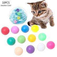 10Pcs Colorful Cats Ball Play Chew Scratch Training Toys Chase Ball for Kitten Play Disk Interactive Kitten Exercise Toy Amuseme Toys