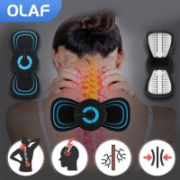 ZZOOI Neck Massager Mini Electric Cervical Massage Spine Stickers Meridian Massager Muscle Relief Pain Back Relaxation Tool 6 Modes