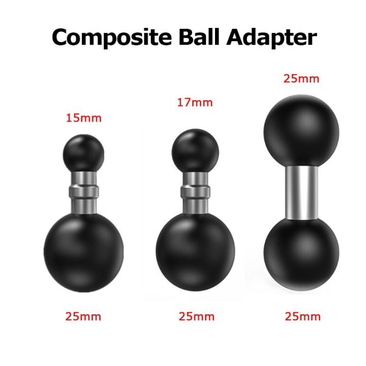25mm-to-15mm-17mm-25mm-composite-ball-adapter-for-industry-standard-dual-ball-socket-mounting-arms-works-for-garmin-gps-bracke
