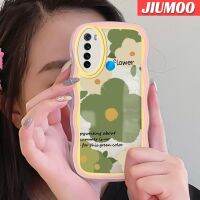 เคส JIUMOO สำหรับ Xiaomi Redmi Note 8 2021 Note 8T เคสลายดอกไม้แฟชั่นลายการ์ตูนสร้างสรรค์ขอบคลื่นเคสโทรศัพท์แบบใสเคสซิลิโคนกันกระแทกเคสนิ่มโปร่งใสป้องกันเลนส์กล้อง