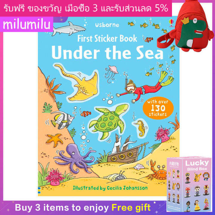 Usborne First Sticker Book Under The Sea Colouring English Activity Story Picture Book for Baby