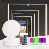 กันน้ำ RGB LED หน้าต่างงัวแสงที่มีระยะไกล360องศาเรย์กรอบประตูสายโคมไฟติดผนังกลางแจ้งโรงแรมทางเดินบาร์ตกแต่งเชิงเทียน