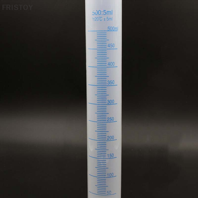 FRISTOY พลาสติกวัดกระบอกทดลองทดลองทดลองใช้หลอดของเหลว