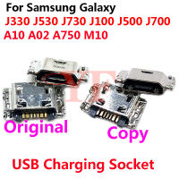 20ชิ้น Asal untuk J330 Samsung Galaxy J530 J730 J100 J500 J700 A10 A02 USB M10 A750 Mengecas Caj Port Dok Soket Penyambung