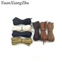 1 Pair Brand Wax Waterproof Shoelace Cotton Cord Flat Shape Shoelaces High Top Casual Leather Boot Shoe Laces Fashion P 3