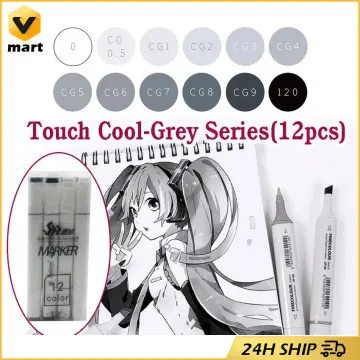 12-color Art Marker Set With Dual-tip For Sketching, Drawing, Cartooning  And Designing