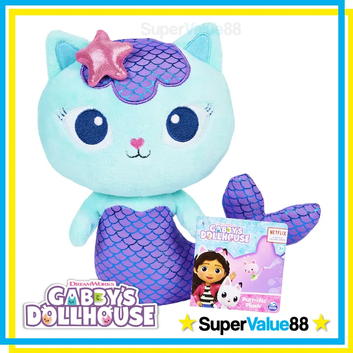 NEW Original Dreamworks Gabby’s Dollhouse Mercat Soft Purr-ific Plush ...