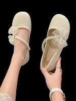 ✓ Mary shoes womens 2023 spring and autumn new French style soft bottom flat fairy evening gentle with peas scoop