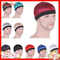 LANGTAO อีลาสติก หมวก durag ผู้ชาย สีทึบทึบ ระบายอากาศได้ระบายอากาศ หมวก durag หลากสี ฝากระโปรง โพลีเอสเตอร์ หมวกลายคลื่น สำหรับผู้ชาย