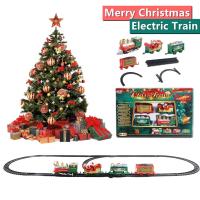 Christmas Electric Rail Car Train Toy Childrens Electric Toy Railway Train Set Kid Toy Gift Christmas decoration