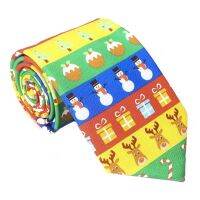 Mens Christmas Necktie Party Print Necktie Christmas Necktie (Random Style)