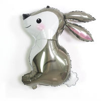 Gray bunny balloon long ears rabbit helium balloon baby shower wedding birthday party decoration aluminum foil balloon