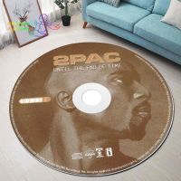 【SALES】 2Pac Music CD Rug Round Mat Round Carpet Round Rug Bathroom Mat Black Mat Home Decor Rug Living Room Kitchen Rug