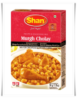 เครื่องแกงกะหรี่ถั่วลูกไก่กึ่งสำเร็จรูปชนิดผง ผสมไก่ (Murgh Cholay Masala) – Shan (50 กรัม / Grams)