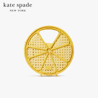 KATE SPADE NEW YORK LEMON DROP RAFFIA TOP-HANDLE BAG KB973 กระเป๋าถือ