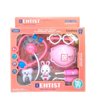 ของเล่นเด็ก Dentist Funny Dental Set Series ชุดคุณหมอฟัน มาพร้อมอุปกรณ์ทำฟันชุดใหญ่ และตุ๊กตากระต่ายสุดน่ารัก คละสี