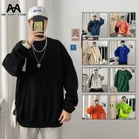 MJ Hoodies Mens Solid สีสัน Sweatshirt Streetwear Harajuku Hip Hop Casual Hoodies ขนาดใหญ่