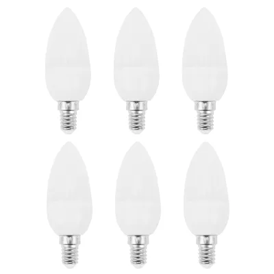 6pcs LED Lamps Candle Light Bulbs Candlesticks 2700K AC220-240V, E14 470LM 3W Cool White