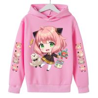 Anya Forger Cute Girls Hoodies Cartoon SPY X FAMILY Printed Kids Sweatshirt Hoodies Childrens Clothing Girls Spring Autumn Coat