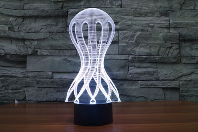 [Seven Neon]free Shipping octopus Acrylic 7Colors Desk Lamp 3D Lamp Novelty Led Night Light Millennium Falcon Light