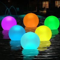 ✺﹊ Solar Floating Ball Pool Light Remote 14 Inch Inflatable Hangable IP68 Waterproof Rechargeable Color Change Led Glow Globe Pool