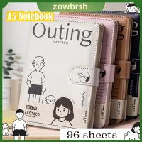 ZOWBRSH A5 โน้ตบุ๊ค A5 96แผ่นค่ะ เครื่องเขียนสเตชันเนอรี สมุดวาระการประชุม คุณภาพสูงมาก ใช้งานได้หลากหลาย สมุดแพลนเนอร์ การวาดภาพการเขียน