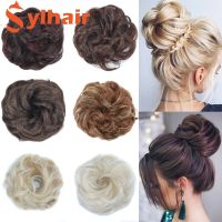 Hair Chignon Donut Synthetic Bun Fluffy Tousled Messy Curly Wig Elastic Band for