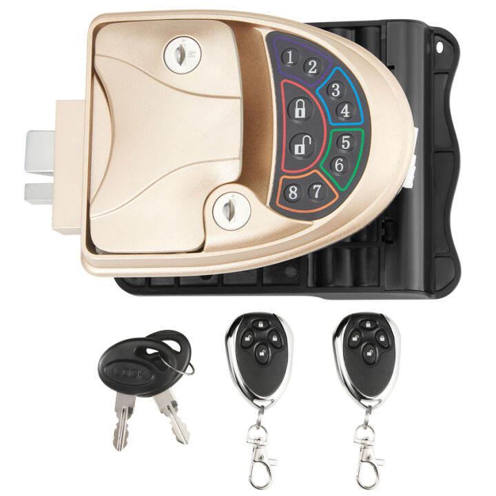 Zinc Alloy RV Keyless Entry Door Lock Handle Latch with Keypad & Fob