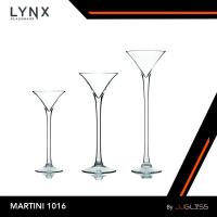 JJGLASS - (LYNX) MARTINI 1016 - แจกันแก้ว แจกันสูง แจกันก้านยาว แฮนด์เมด เนื้อใส ทรงมาร์ตินี่ มีความสูง 3 ขนาดให้เลือก