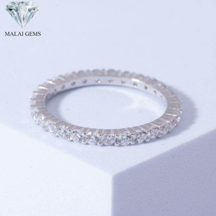 malai-gems-แหวนเพชร-เงินแท้-925-เคลือบทองคำขาว-ประดับเพชรสวิส-cz-รุ่น-071-2r31477-แถมกล่อง-แหวนเงินแท้-แหวนเงิน-แหวน