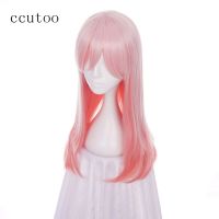 ccutoo 60cm Pink Ombre Curly Long Sonico Synthetic Wigs High Temperature Cosplay Wigs Party Costume Wigs Hair Wig  Hair Extensions Pads