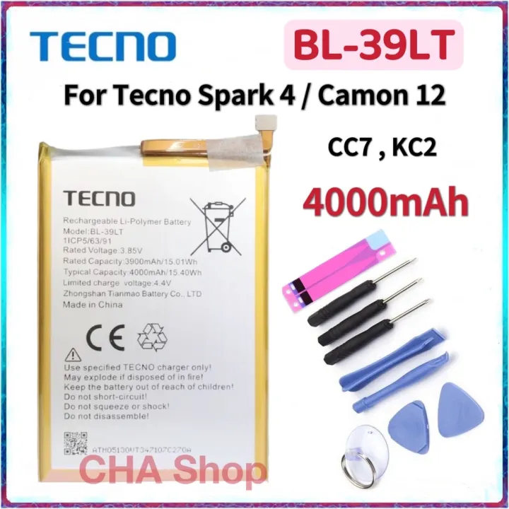 แบตเตอรี่ Tecno Spark 4 Camon 12 CC7 KC2 (BL39LT) Original แบต Tecno