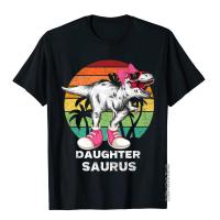 Daughtersaurus Funny T Rex Daughter Saurus Family Matching Premium T-Shirt T Shirt Tees Rife Cotton Vintage Simple Style Men XS-4XL-5XL-6XL