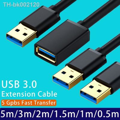 ☃ 5m-0.5m USB3.0 Extension Cable For Smart TV PS4 Xbox One SSD USB To USB Cable Extender Data Cord USB 3.0 2.0 Fast Transfer Cable