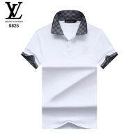 ♥(ภาพจริง)♥2022ใหม่ Original∮ Lv หลุยส์ Viton∮ Men S Fit อย่างเป็นทางการปกเสื้อโปโลแขนสั้นฤดูร้อนแฟชั่นเย็บปักถักร้อยโลโก้ผ้าฝ้าย100% ลำลองเสื้อโปโลเสื้อยืด