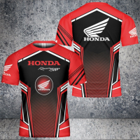 Honda Racing 3D Summer T-shirt Printed Short Sleeve Mens and Womens T-shirt New Fashion Mens Large T-shirt