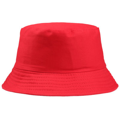 shiqinbaihuo หมวกทรงถังผ้าฝ้ายสำหรับผู้หญิงและผู้ชายหมวกกันแดดสีพื้นสำหรับตกปลาตกปลาในฤดูร้อน