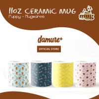 Damak Republic Mug รูปแบบลูกสุนัข 11oz ชุดแก้วเซรามิค