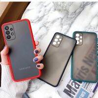 ◄✚ เคสขอบสีหลังด้าน เคสโทรศัพท์มือถือใส Samsung Galaxy A14 5G A04s A04 A04e A53 A23 A73 A33 A13 4G ท์แบบด้าน กันกระแทก