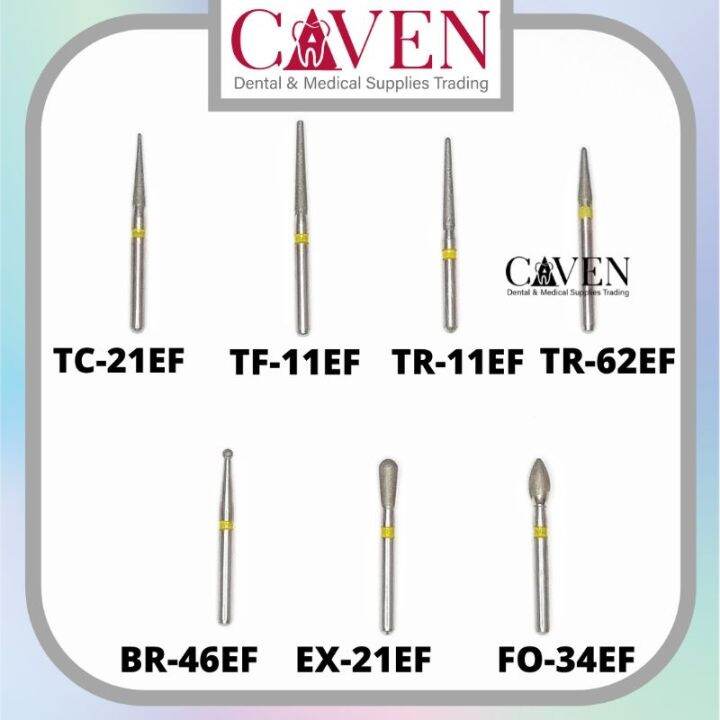 Dental Finishing Bur Conical Tapered Diamond Bur Yellow (1pc) Lazada PH